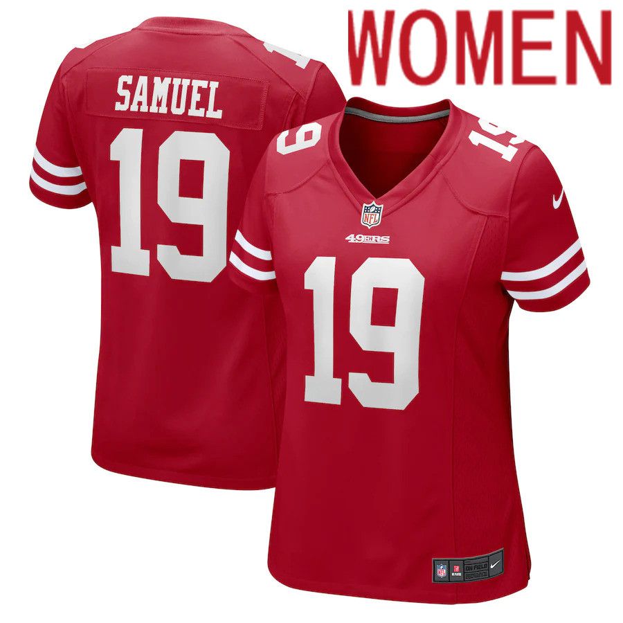 Women San Francisco 49ers #19 Deebo Samuel Nike Scarlet Game Player NFL Jersey->women nfl jersey->Women Jersey